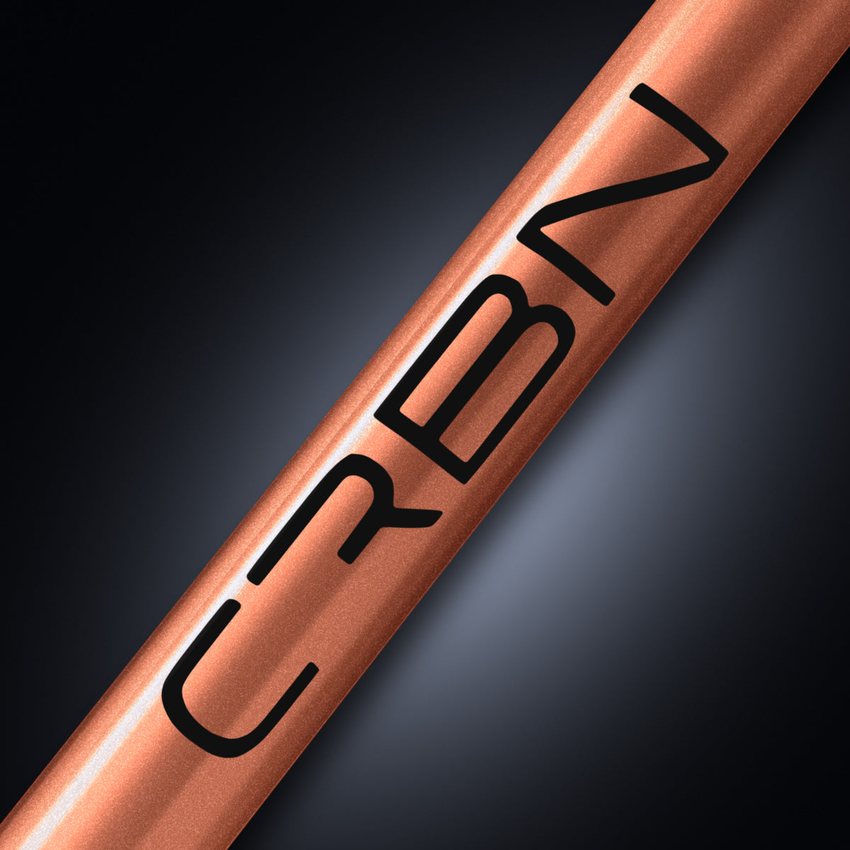 CRBN logo on the sunstone copper forearm