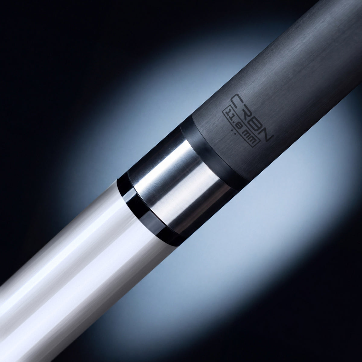 Close-up of the assembled joint with the CRBN shaft size engraving