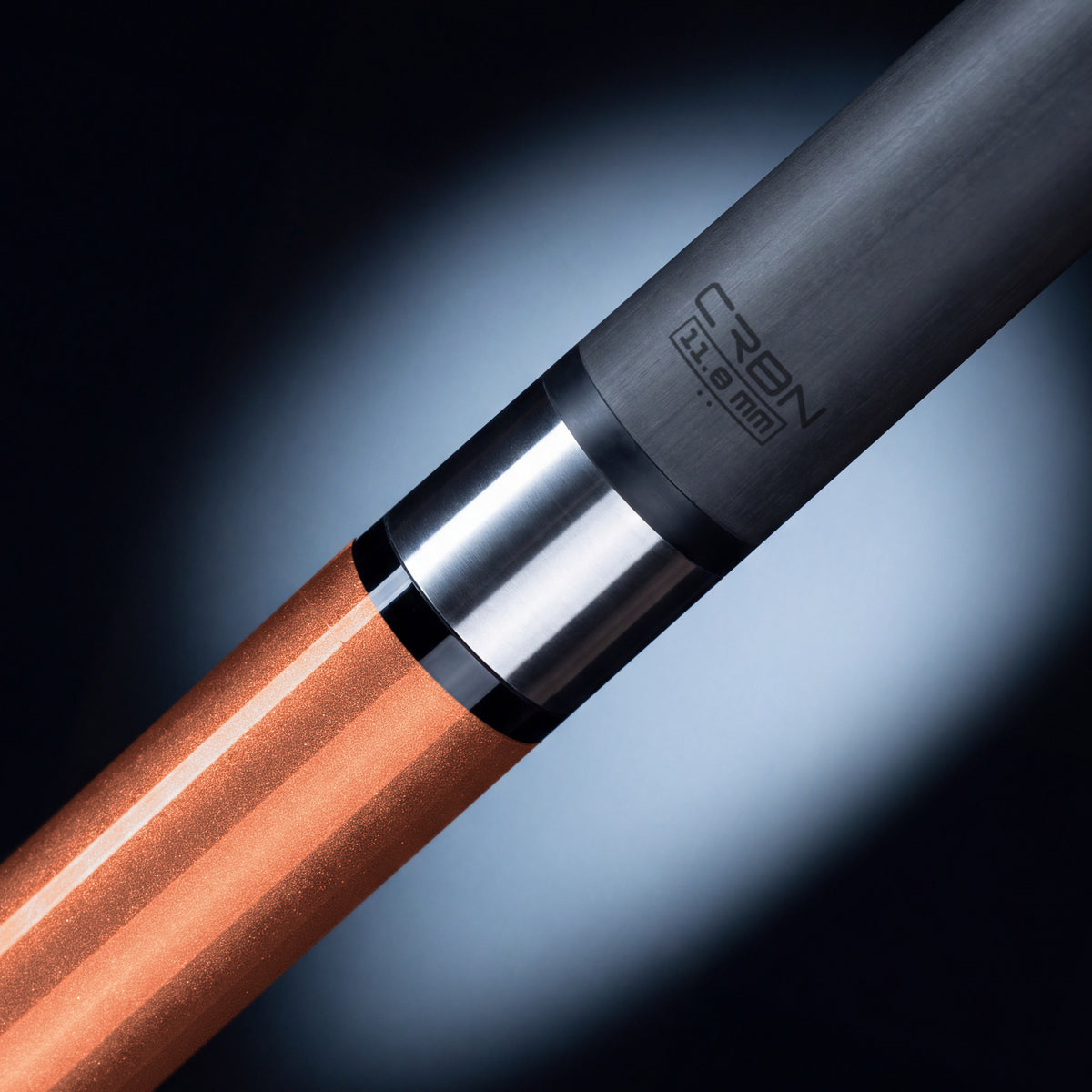 Close-up of the assembled joint with the CRBN shaft size engraving
