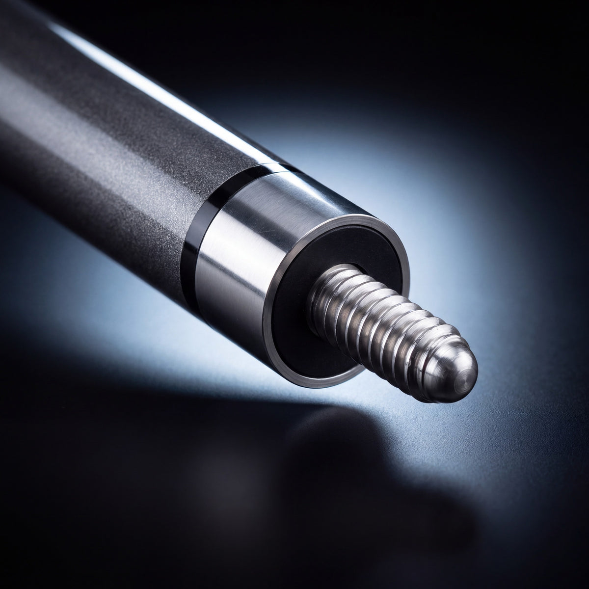 Close-up of the 3/8x10 stainless steel joint pin and collar