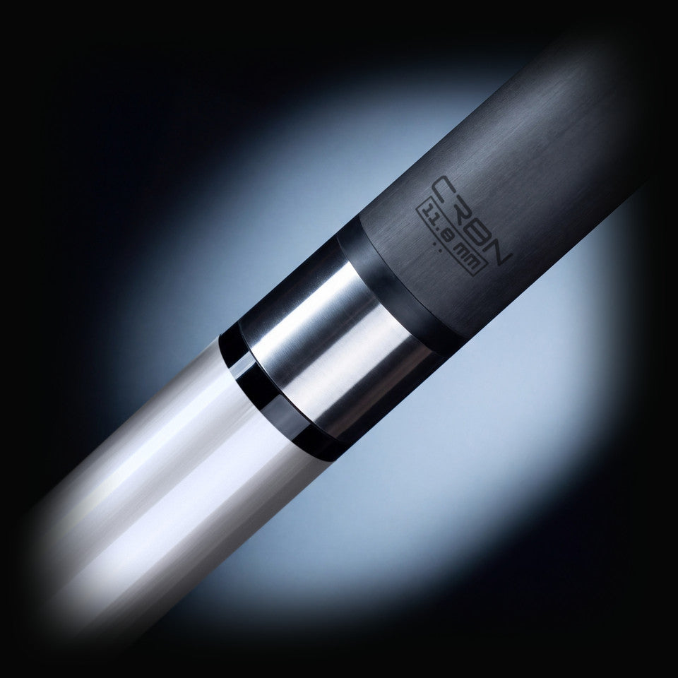 Pearl Silver butt and carbon fiber shaft joined together