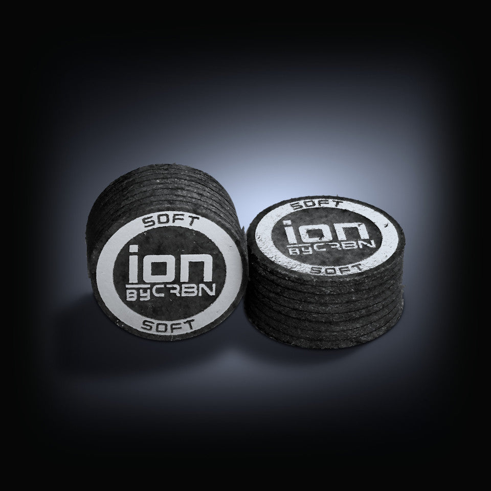 Two ION by CRBN soft layered leather cue tips